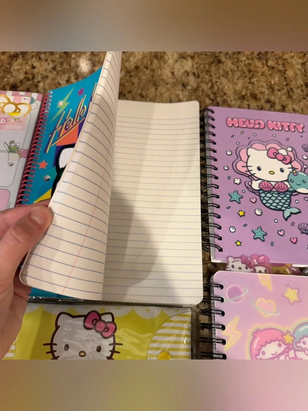 Large Sanrio Hello Kitty School College Supplies Notebook Cards Kawaii Sticker